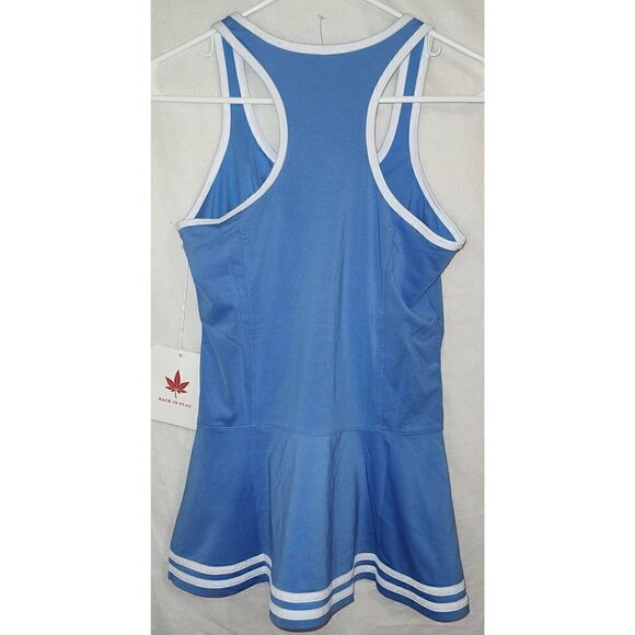 BOAST COURT Women's Tipped Tennis Carolina Blue shirt/dress NWT Small - Picture 2 of 6